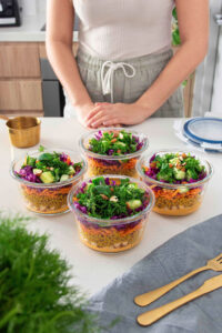 Pearl Couscous Salad With Creamy Harissa Dressing