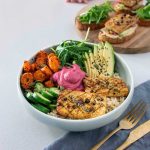 Herby lemon tofu in a nourishing bowl