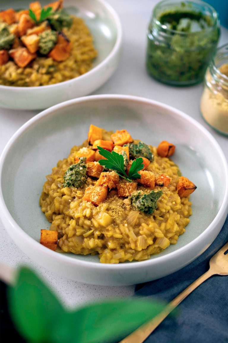 Butternut Squash Risotto w/ Sage Walnut Pesto