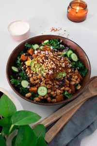 Roasted Pumpkin & Crispy Quinoa, Kale Salad
