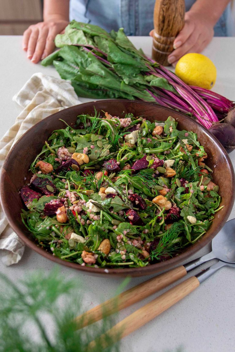 Roasted Asparagus, Beetroot & Butter Bean Salad