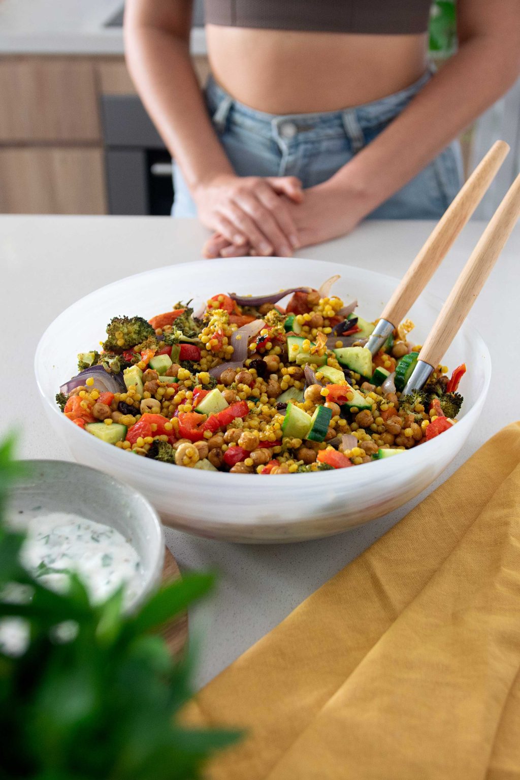 Pearl Couscous & Roasted Veggie Salad (Meal Prep) plantbaes