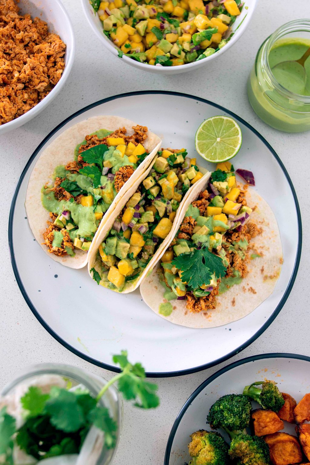 Easy Tofu Tacos with Mango Salsa plantbaes