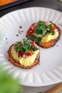 Avocado Hummus on Sweet Potato Toast