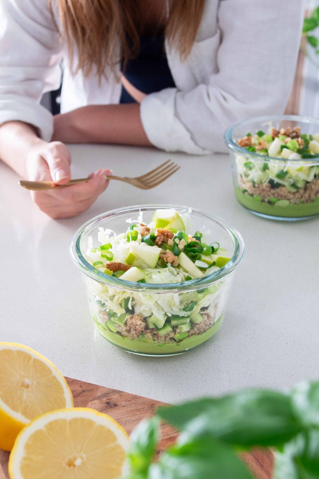 Spring Salad with Green Goddess Dressing - Nourished By Nutrition