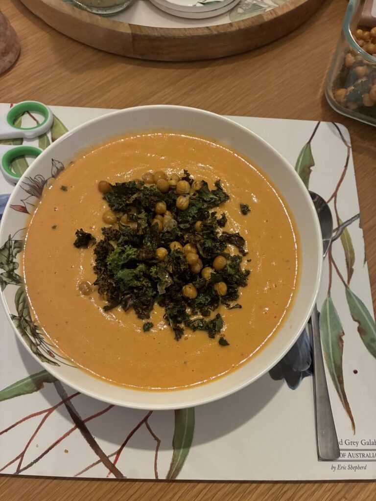 Liz's Roasted Cauliflower and Red Bell Pepper Soup