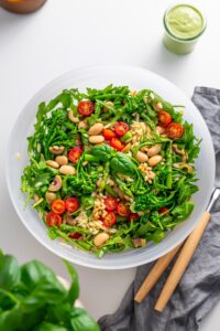 Oil-Free Pesto Orzo Salad