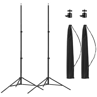 2 Pack Aluminum Light Photography Tripod Stand with Case