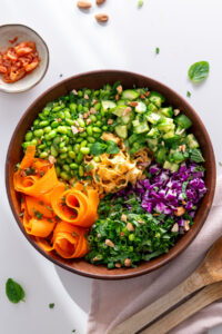 High-Protein Noodle Salad with Almond Dressing