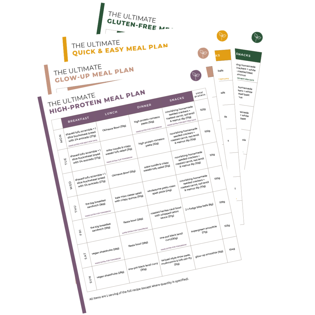 Ultimate Plant Based Cookbook Meal Plans