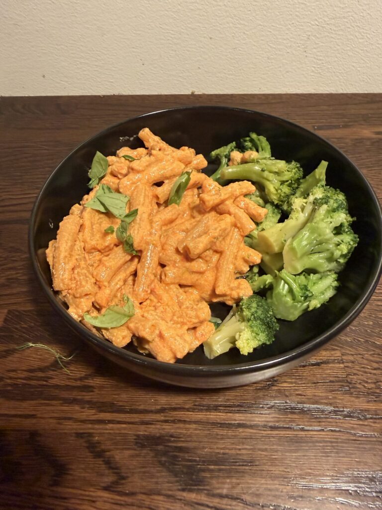 Laura Pignataro's 10-minute High-Protein Romesco Pasta (Vegan and GF)