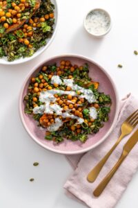 Roasted Sweet Potato Bowl with Crispy Kale