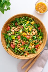 Primavera Salad with Spicy Grapefruit Vinaigrette