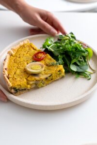 Mushroom and Leek Quiche (Vegan)