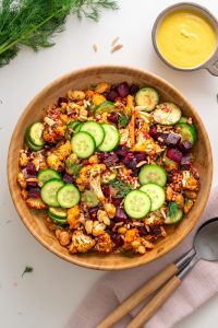 Harissa Cauliflower Beet Salad