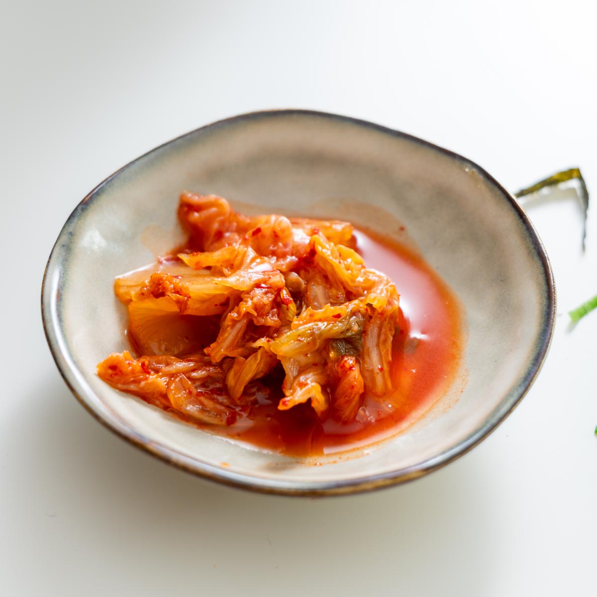 Kimchi in a bowl for miso noodle soup topping.