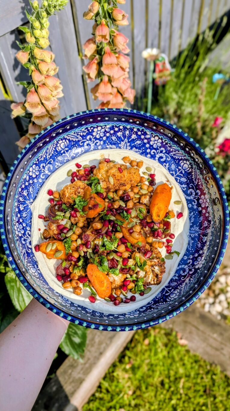 Jill's Sweet and Spicy Mediterranean Bowl with Mint Yogurt Sauce