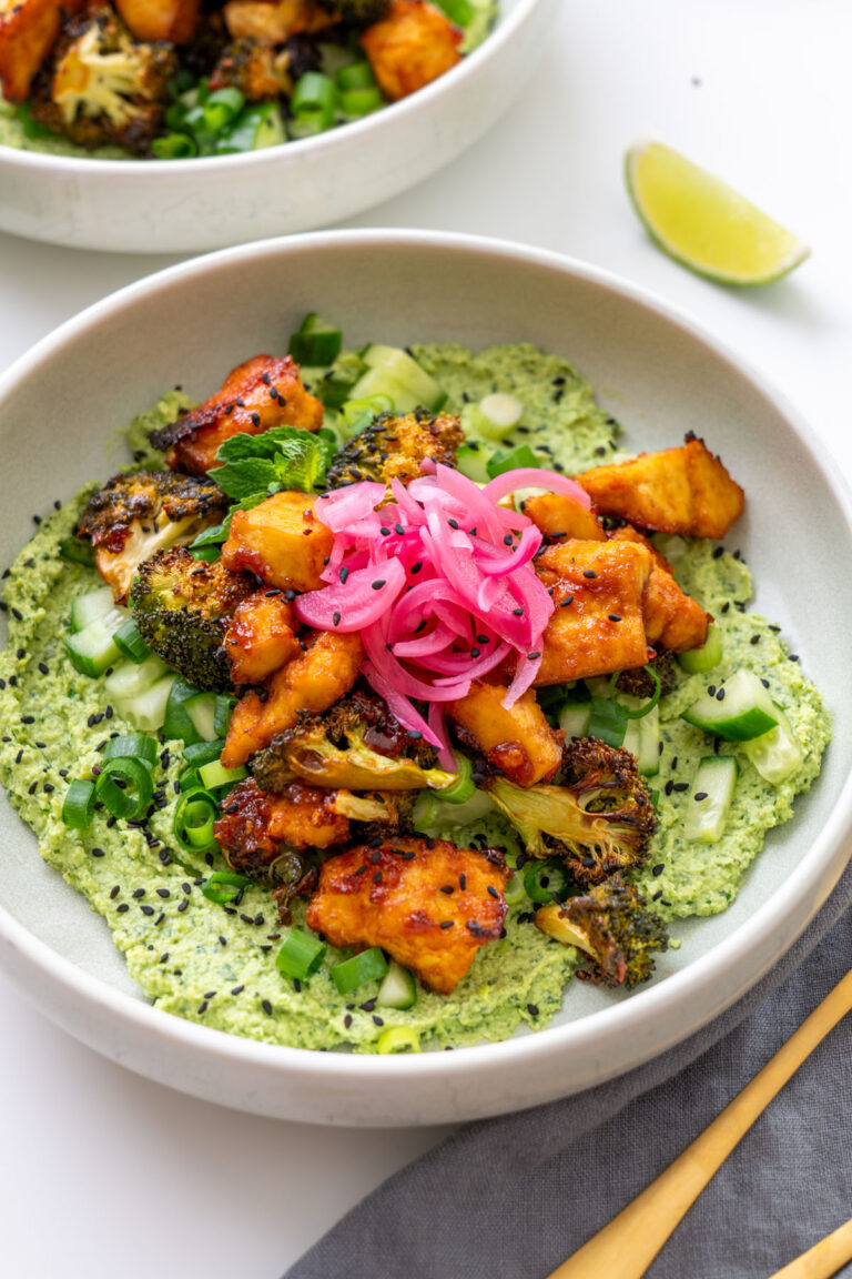 Sticky Gochujang Broccoli Tofu Bowl (High-Protein)