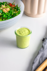 Creamy Oil-Free Almond Pesto Dressing