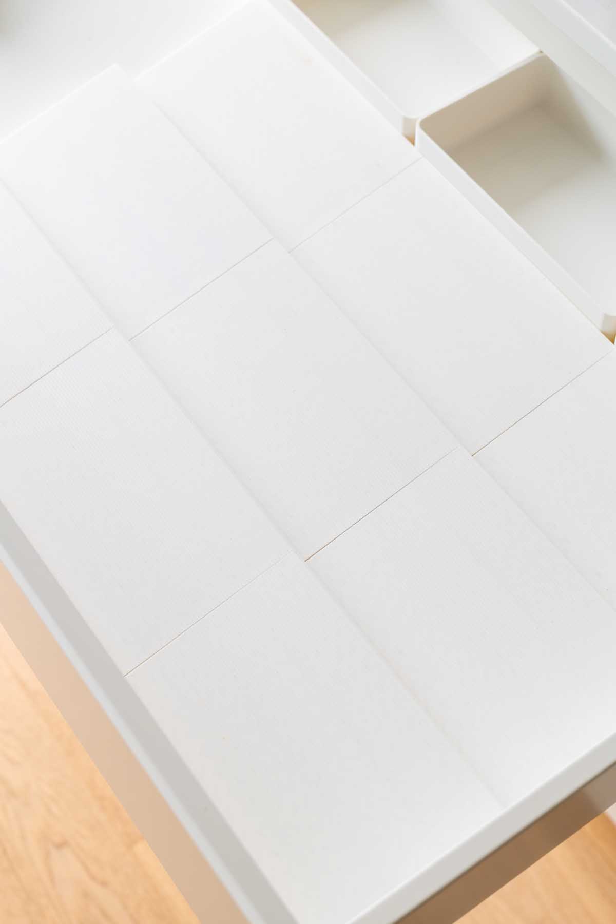 Close-up of a 3D printed spice drawer insert